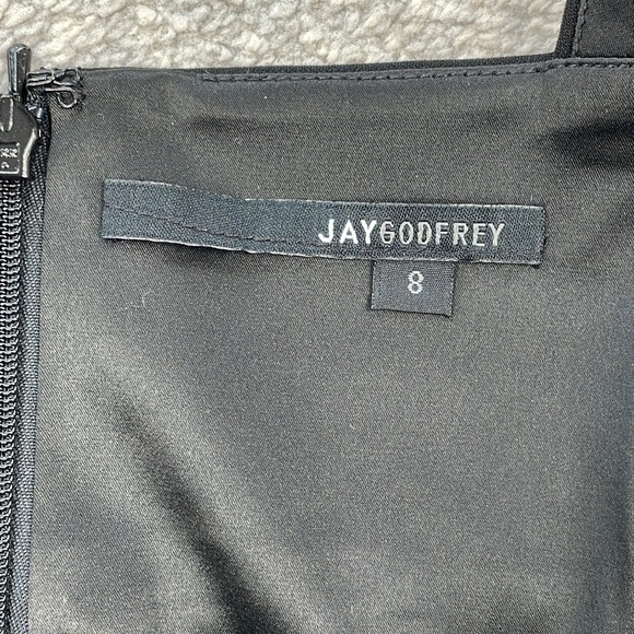 NWT Jay Godfrey Lauda Side Cut Out Black Mini Dress LBD Sheath Sz 8 - Picture 10 of 11